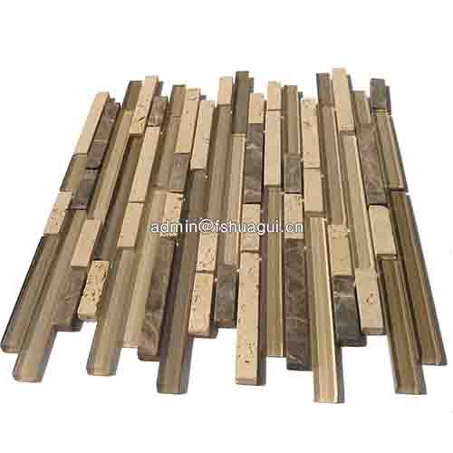 Rustic Panel Wood Mosaic factory   HG-WT001