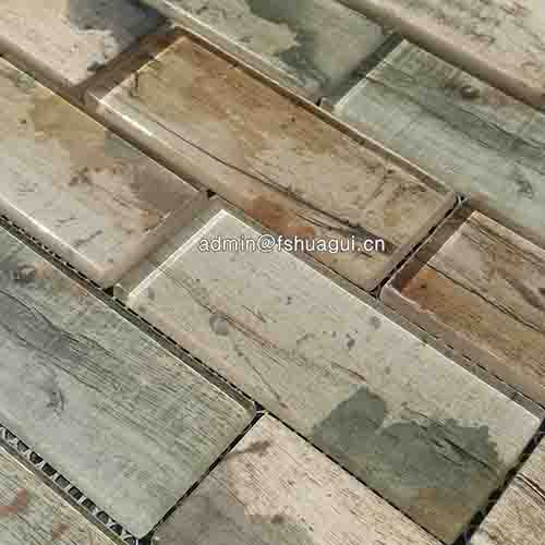 Rustic Panel Wood Mosaic factory   HG-WT001