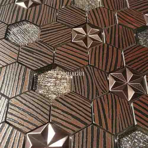 Rustic Panel Wood Mosaic factory   HG-WT001