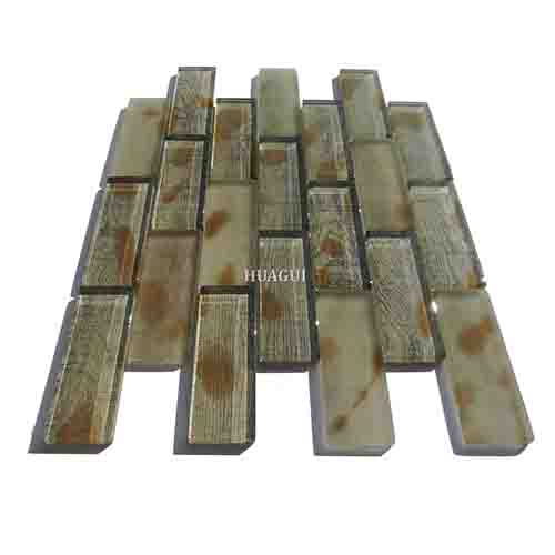 Rustic Panel Wood Mosaic factory   HG-WT001