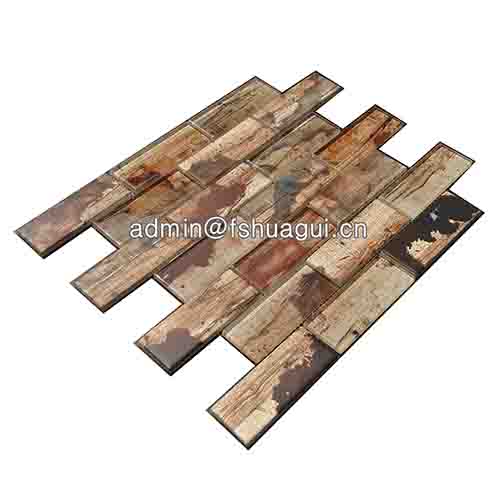 Rustic Panel Wood Mosaic factory   HG-WT001