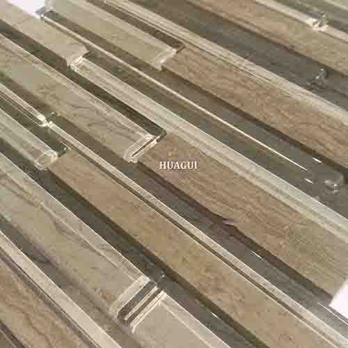 Rustic Panel Wood Mosaic factory   HG-WT001