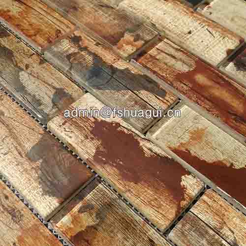Rustic Panel Wood Mosaic factory   HG-WT001