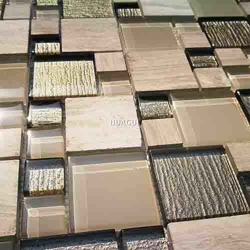 Rustic Panel Wood Mosaic factory   HG-WT001
