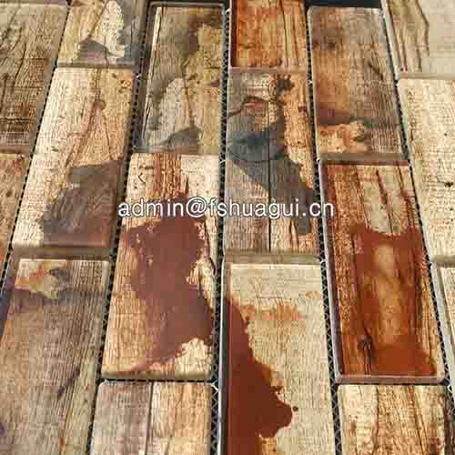 Rustic Panel Wood Mosaic factory   HG-WT001