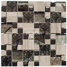 Rustic Panel Wood Mosaic factory   HG-WT001