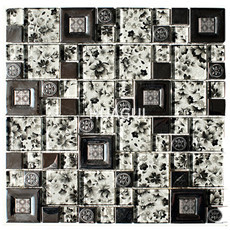 Foshan manufacturer color mixed ripple glass water napier tile