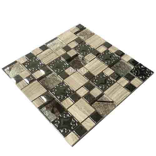 Rustic Panel Wood Mosaic factory   HG-WT001