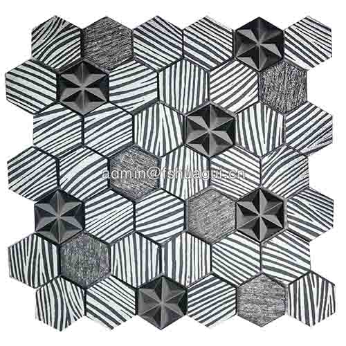 Rustic Panel Wood Mosaic factory   HG-WT001