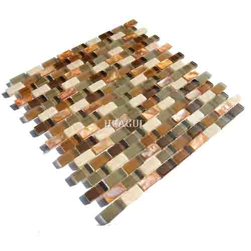 Rustic Panel Wood Mosaic factory   HG-WT001