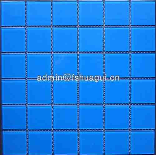 佛山玻璃马赛克游泳池瓷砖供应商HG-448002