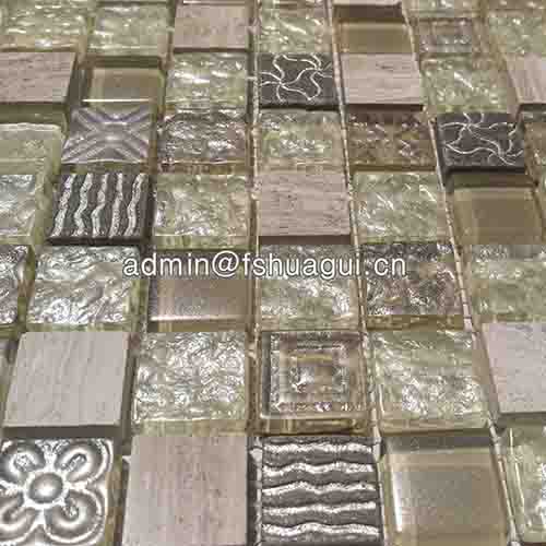 Rustic Panel Wood Mosaic factory   HG-WT001