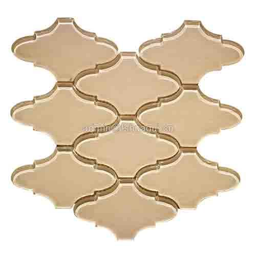 Distinctive glass mosaic lantern pattern glossy tiles
