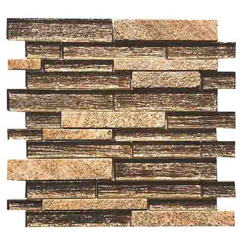 Beige glass slate mosaic tile mixed stone mosaic tile for luxury villa interior 