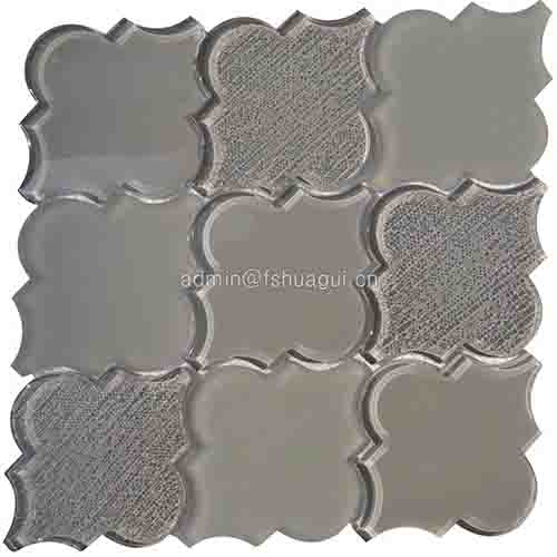 Fashion wholesale glass lantern shape mosaic wall tile
