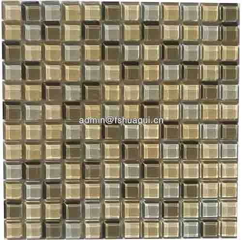 Crystal glass mosaic for interior decoration glass glossy tile