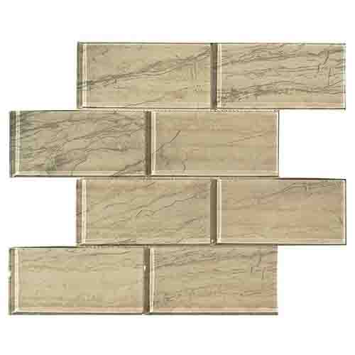 Inkjet gray glass subway tile home depot HG-CDT662