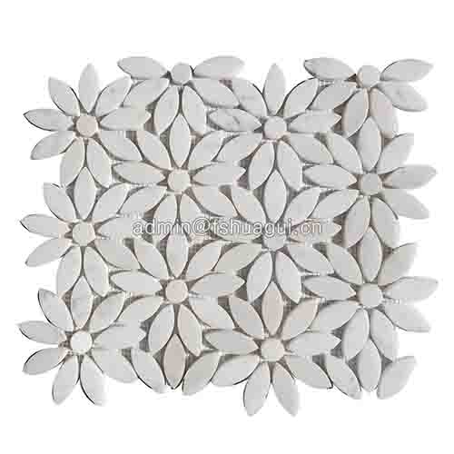 Wholesale flower design wall tile marble stone mosaic tile