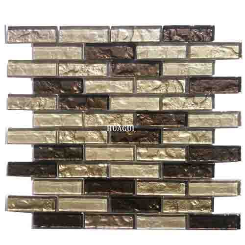 First choice 23x73 size brown color glass mosaic tile patterns supplies