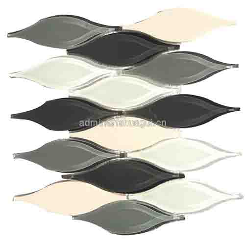 Home decorative with the polished frosted crystal glass tile backsplash