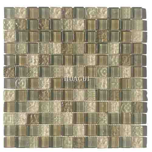 Modern special design gray glass mosaic bathroom backsplash tile for sale