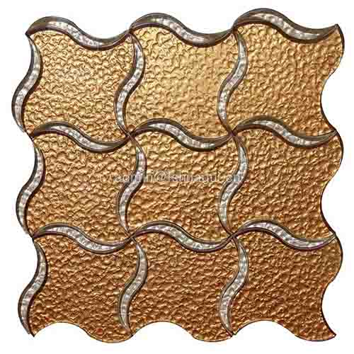 Special glass water jet mosaic tile polished pattern