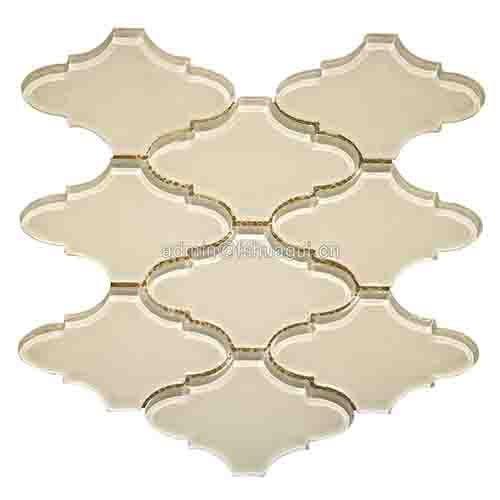 Modern style water jet glass mosaic tile for interior decorating