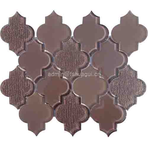 Design of shiny fabric matte glossy porcelain mosaic tile