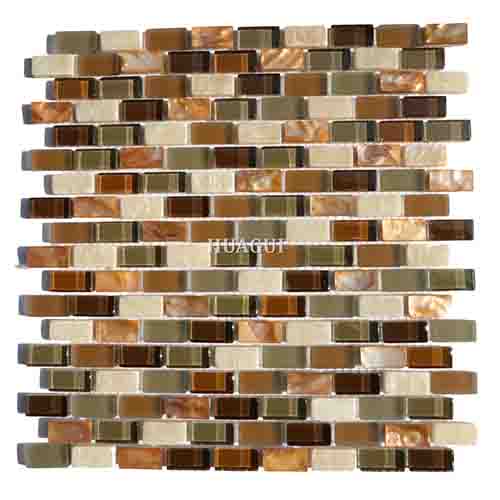 White color stone mother of pearl shell Iridescent glass mosaic tile