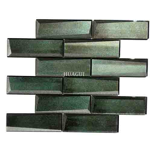 2''*6'' green mosaic brick wall tiles design