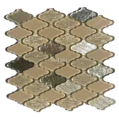 Idiographic arabesque glass mosaic wall tile ideas