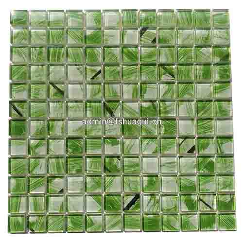 Rip curl green hand painted glass mosaic tiles gallery