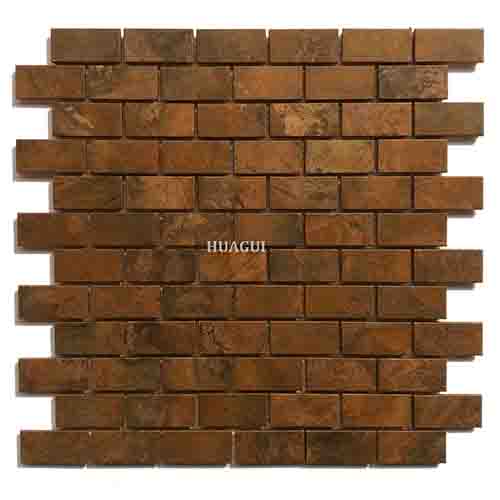 Classical style copper colored metal mosaic tile wall decoration UK