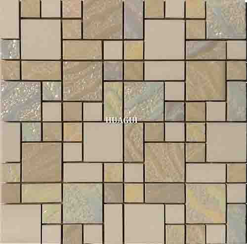 Iridescence glass mosaic tiles decorate for kitchen and bathroom backsplash
