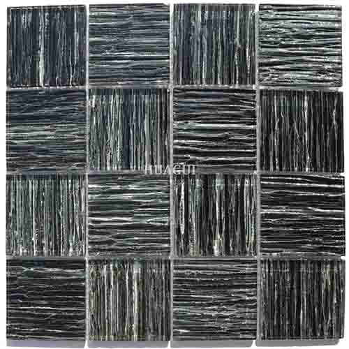 Black fashion glass crystal tiles for kitchen backsplash border popular in USA