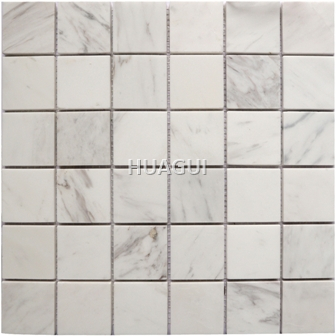 Carrara Polished Square Marble Mosaic Tile Random Sized Marble Mosaic Tile