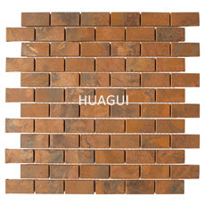 Rectangles Random Sized Metal Mosaic Tile in Brown China factory manufacturer