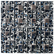 Black Stainless Steel Metal French Pattern Mosaic Tile for Kitchen Backsplash