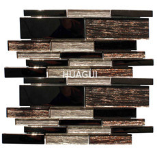 Antique Glass and Metal White Mosaic, Bathroom Wall, Kitchen Backsplash, Interlocking