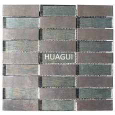 Glass mosaic metal tile rectangle shape for project building