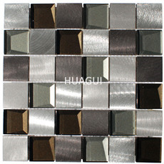 Stainless Steel And Glass Mosaic Mix - Kitchen Backsplash/Bathroom Wall/Home Wall Decor/Fireplace Surround