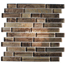 Glass Mosaic Tile  Metal Peel & Stick Subway Tile Kit Wall Decoration