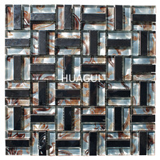 Backsplash Wall Paneling Field Tile in Silver Mirror Metal&Glass Kitchen Tile
