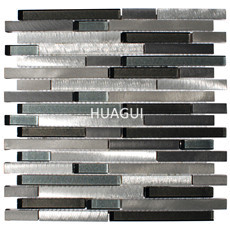 Aluminum Mosaic Tile Light Color Tile Metal Birdbath Wall Decoration