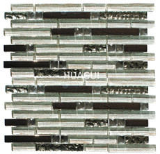 Random Sized Stainless Steel Metal Tile in Silver / Black Lake Green Wall Backspalsh Tile