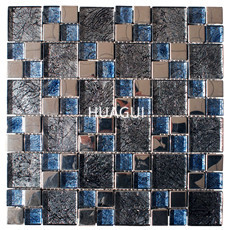 Random Sized Glass Mosaic Tile Wilderness Decorative Backsplash Vinyl Sheet Field Tile