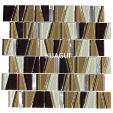 Modern Trapezoid Glass Mosaic Tile for Kitchen Backsplash/Bathroom Wall/Home Decor/Fireplace