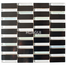Backsplash Wall Paneling Field Tile in  Bronze Glass Mosaic Tile for Wall Decoration