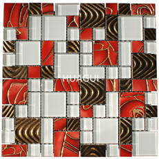 Architect's Overstock Stainless Steel Mosaic Tile Metal French Pattern Mosaic Tile for Kitchen Backsplash Wall