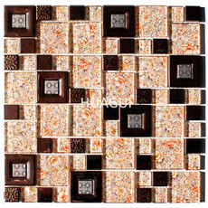 Enchanted Metals Stainless Steel Metal Peel & Stick Mosaic Tile Wall Tile BackSpalash